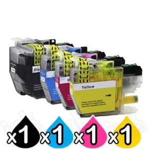 4 Pack Compatible Brother LC-3329XL High Yield Ink Cartridges Combo [1BK, 1C, 1M, 1Y]