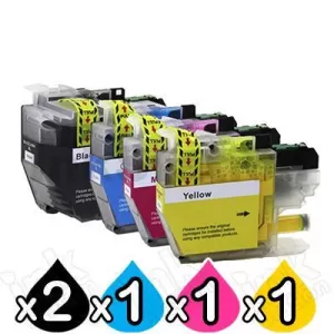 5 Pack Compatible Brother LC-3329XL High Yield Ink Cartridges Combo [2BK, 1C, 1M, 1Y]