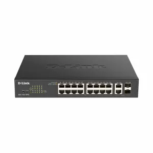 D-Link 18-Port Gigabit Smart Managed PoE Switch with 16 PoE and 2 Combo RJ45/SFP ports