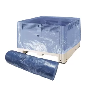 Blue Heavy Duty Jumbo Pallet Liner Bags 210L x 122W + 120G cm 25 Bags/Roll