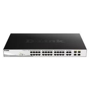 D-Link 28-Port Gigabit Smart Managed 370W PoE Switch with 28 RJ45 and 4 SFP (Combo) Ports