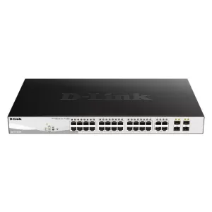 D-Link 28-Port Gigabit Smart Managed PoE Switch with 28 RJ45 and 4 SFP (Combo) Ports