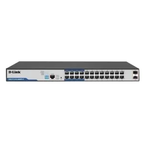 D-Link 26-Port Gigabit Smart Managed PoE+ Switch with 24 PoE+ Ports (8 Long Reach 250m) and 2 SFP Ports