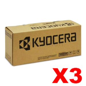 3 x Genuine Kyocera TK-1254 Black Toner Kit PA3500X - 3,000 pages