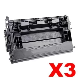 3 x HP 37A CF237A Compatible Black Toner Cartridge - 11,000 Pages