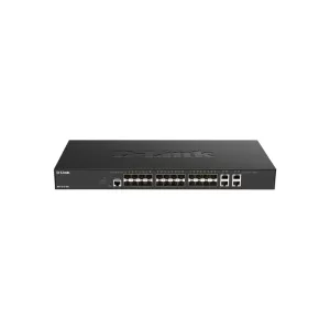 D-Link 28-Port 10 Gigabit Smart Managed Switch with 24 SFP+ ports and 4 10GBASE-T ports