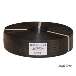 19mm X 1000m Black PP Polypropylene Heavy Band Strapping (PP-1910HB)
