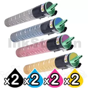 2 Sets of 4 Pack Ricoh MP-C2030 MP-C2550 MP-C2050 MP-C2051 MP-C2551 (841520-841523) Compatible Toner Combo [2BK,2C,2M,2Y]