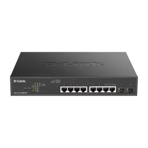 D-Link 10-Port Gigabit Smart Managed PoE++ Switch with 8 PoE and 2 SFP ports (242W PoE budget)