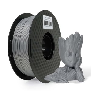 1 x PLA+ 3D Filament 1.75mm Silver - 1KG