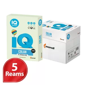 Mondi IQ A4 Colour Copy Paper 80GSM Green - 5 Reams