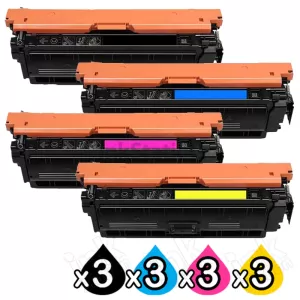 3 Sets of 4 Pack HP W2130A-W2133A (213A) Compatible Toner Cartridges Combo [3BK,3C,3M,3Y]