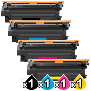 4 Pack HP W2130X-W2133X (213X) High Yield Compatible Toner Cartridges Combo [1BK,1C,1M,1Y]