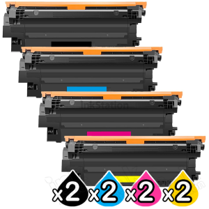 2 Sets of 4 Pack HP W2130X-W2133X (213X) High Yield Compatible Toner Cartridges Combo [2BK,2C,2M,2Y]