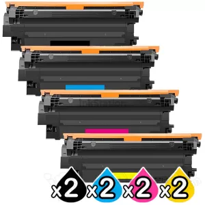2 Sets of 4 Pack HP W2130X-W2133X (213X) High Yield Compatible Toner Cartridges Combo [2BK,2C,2M,2Y]