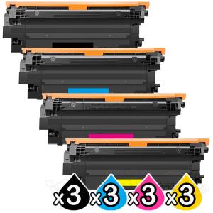 3 Sets of 4 Pack HP W2130X-W2133X (213X) High Yield Compatible Toner Cartridges Combo [3BK,3C,3M,3Y]