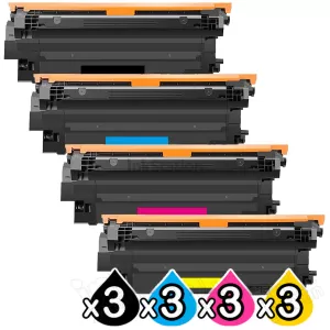 3 Sets of 4 Pack HP W2130X-W2133X (213X) High Yield Compatible Toner Cartridges Combo [3BK,3C,3M,3Y]