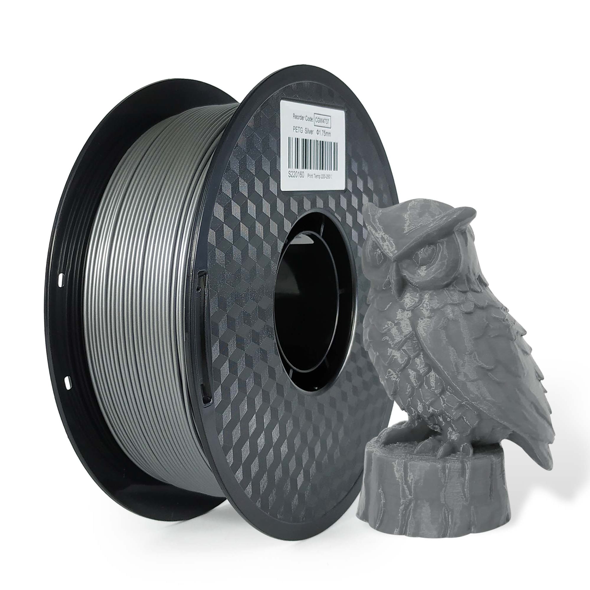 1 x PETG 3D Filament 1.75mm Silver - 1KG - InkStation