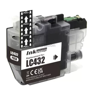 Compatible Brother LC-432BK Black Ink Cartridge - 550 pages