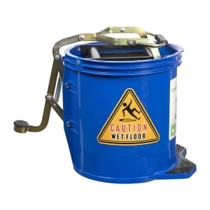 Cleanlink Heavy Duty Mop Bucket with Metal Wringer 16L - Blue