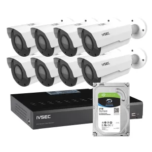 IVSEC 8-Channel 8-IP Camera Kit 5MP Security Cameras with 2TB Network Video Recorder LX Series LVK-317B-08