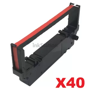 40 x Star RC700BR Black/Red Compatible Ribbon Cartridge - approx 5.5M
