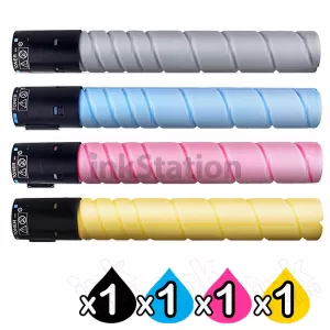 4 Pack Konica Minolta BIZHUB C454 / C554 TN-512 Compatible Toner Cartridge A33K192 - A33K492 [1BK,1C,1M,1Y]