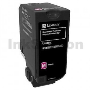 Lexmark 74C6HM0 Genuine CS725 Magenta High Yield Return Program Toner Cartridge - 12,000 pages
