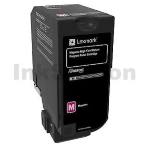 Lexmark 74C6HM0 Genuine CS725 Magenta High Yield Return Program Toner Cartridge - 12,000 pages