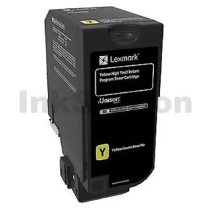 Lexmark 74C6HY0 Genuine CS725 Yellow High Yield Return Program Toner Cartridge - 12,000 pages