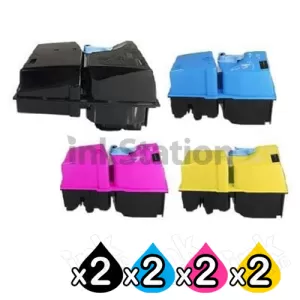2 Sets of 4 Pack Non-Genuine alternative for TK-825 Toner Cartridges suitable for Kyocera KMC-2520, KMC-2525, KMC-3225, KMC-3232, KMC-4035E [2BK,2C,2M,2Y]