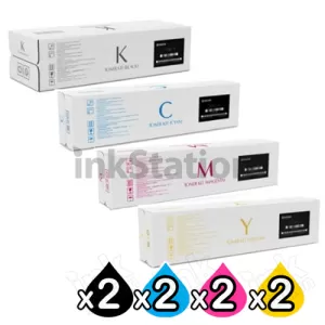 2 Sets of 4 Pack Genuine Kyocera TK-8739 Toner Cartridges Combo [2BK,2C,2M,2Y]