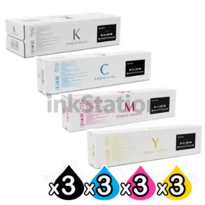 3 Sets of 4 Pack Genuine Kyocera TK-8739 Toner Cartridges Combo [3BK,3C,3M,3Y]