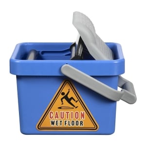 Cleanlink Bucket with Plastic Wringer 9L Blue