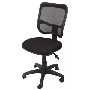 Rapidline Medium Mesh Back Operator Chair - Black Fabric