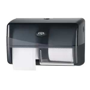 Royal Touch Compact Little Jumbo Toilet Roll Dispenser (Black)
