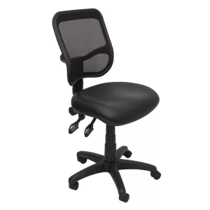 Rapidline Medium Mesh Back Operator Chair - Black PU