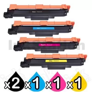 5 Pack Compatible Brother TN-253 / TN-257 Toner Combo [2BK,1C,1M,1Y]