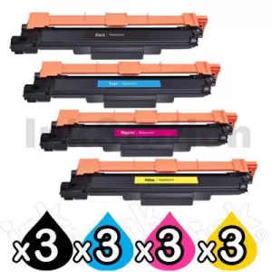 3 Sets of 4 Pack Compatible Brother TN-253 / TN-257 Toner Combo [3BK,3C,3M,3Y]