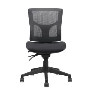 Rapidline Milan Medium Back Mesh Operator Chair - Black Fabric