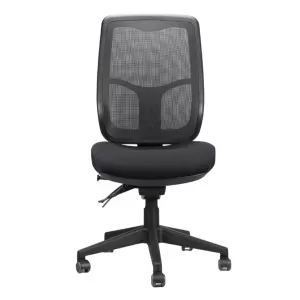 Rapidline Merida High Back Mesh Operator Chair - Black Fabric
