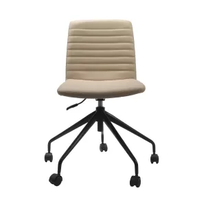 Rapidline Pixel 5 Star Breakout & Meeting Chair - Almond PU and Black Base