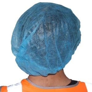 Blue Disposable Hair Nets 21 Inch One-Size-Fits-All Pack of 100