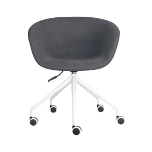 Rapidline Pixel Tub Chair On 5 Star Base - Charcoal 457 Fabric and White Base