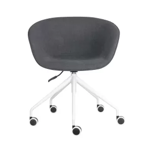 Rapidline Pixel Tub Chair On 5 Star Base - Charcoal 457 Fabric and White Base