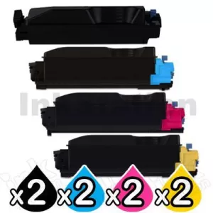 2 Sets of 4-Pack Non-Genuine alternative for TK-5274 Toner Cartridge Combo suitable for Kyocera Ecosys P6230CDN, M6230CIDN, M6630CIDN [2BK,2C,2M,2Y]