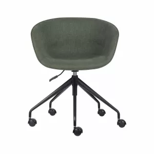 Rapidline Pixel Tub Chair On 5 Star Base - Olive Fabric and Black Base