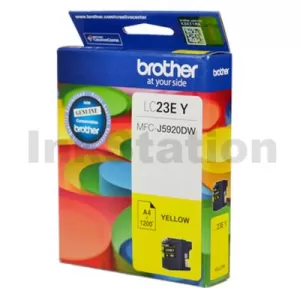 Genuine Brother LC-23EY Yellow Ink Cartridge - 1,200 pages