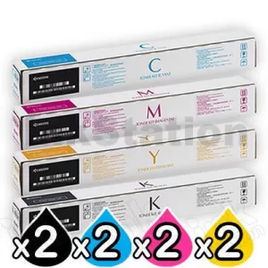 2 Sets of 4-Pack Genuine Kyocera TK-8804 Toner Cartridge Combo Ecosys P8060CDN [2BK,2C,2M,2Y]