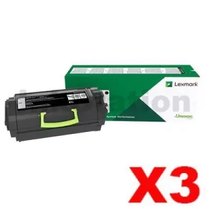 3 x Lexmark B2442 MB2442 Genuine High Yield Toner Cartridge B246H00 - 6,000 pages